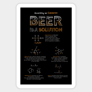 Beer is a solution Sticker